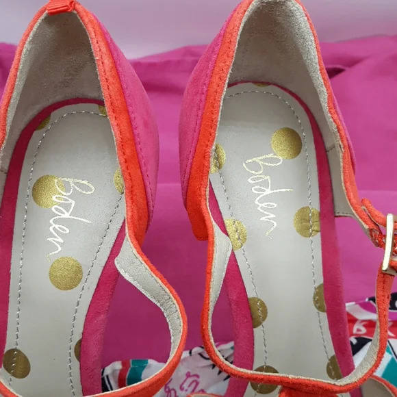 Boden Pink and Orange Heels - Picture 3 of 5